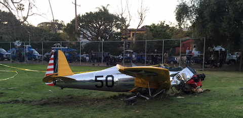 Right side view of Harrison Ford Santa Monica accident.