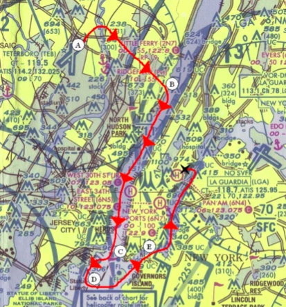Route of Accident Flight